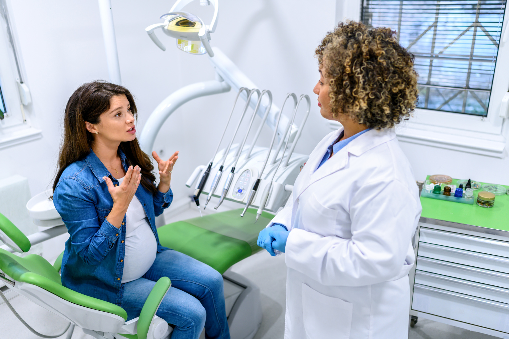 Pregnant Woman Visiting a Dentist